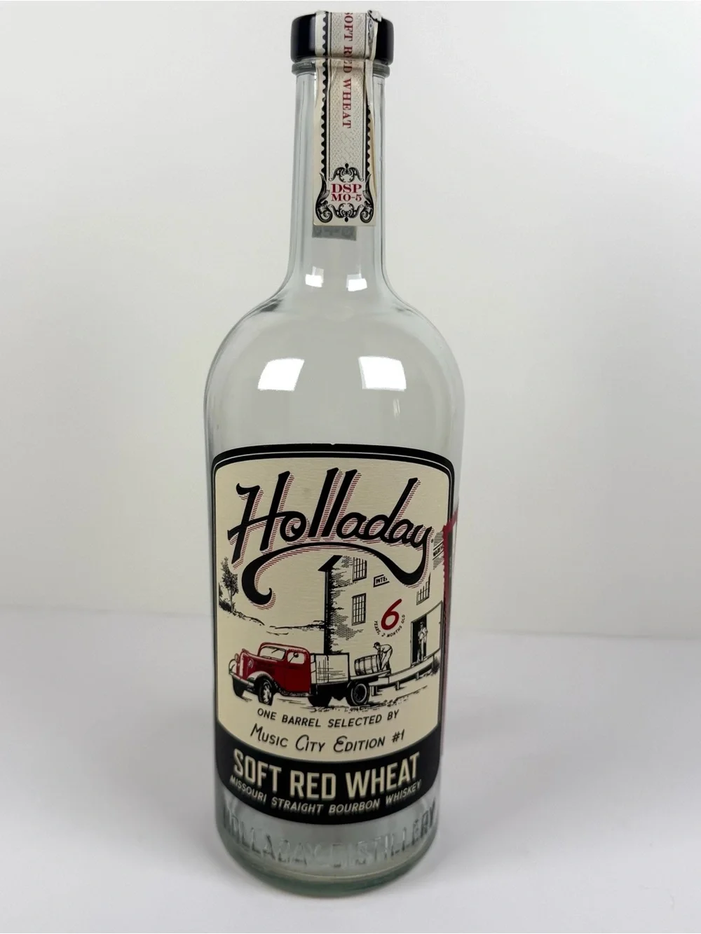 Holladay Soft Red Wheat Whiskey Single Barrel Music City Edition Empty Bottle